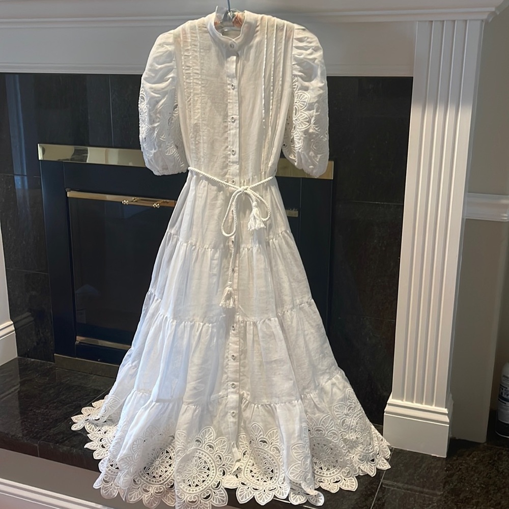 Zimmermann Teddy Scallop MIDI dress sz 1